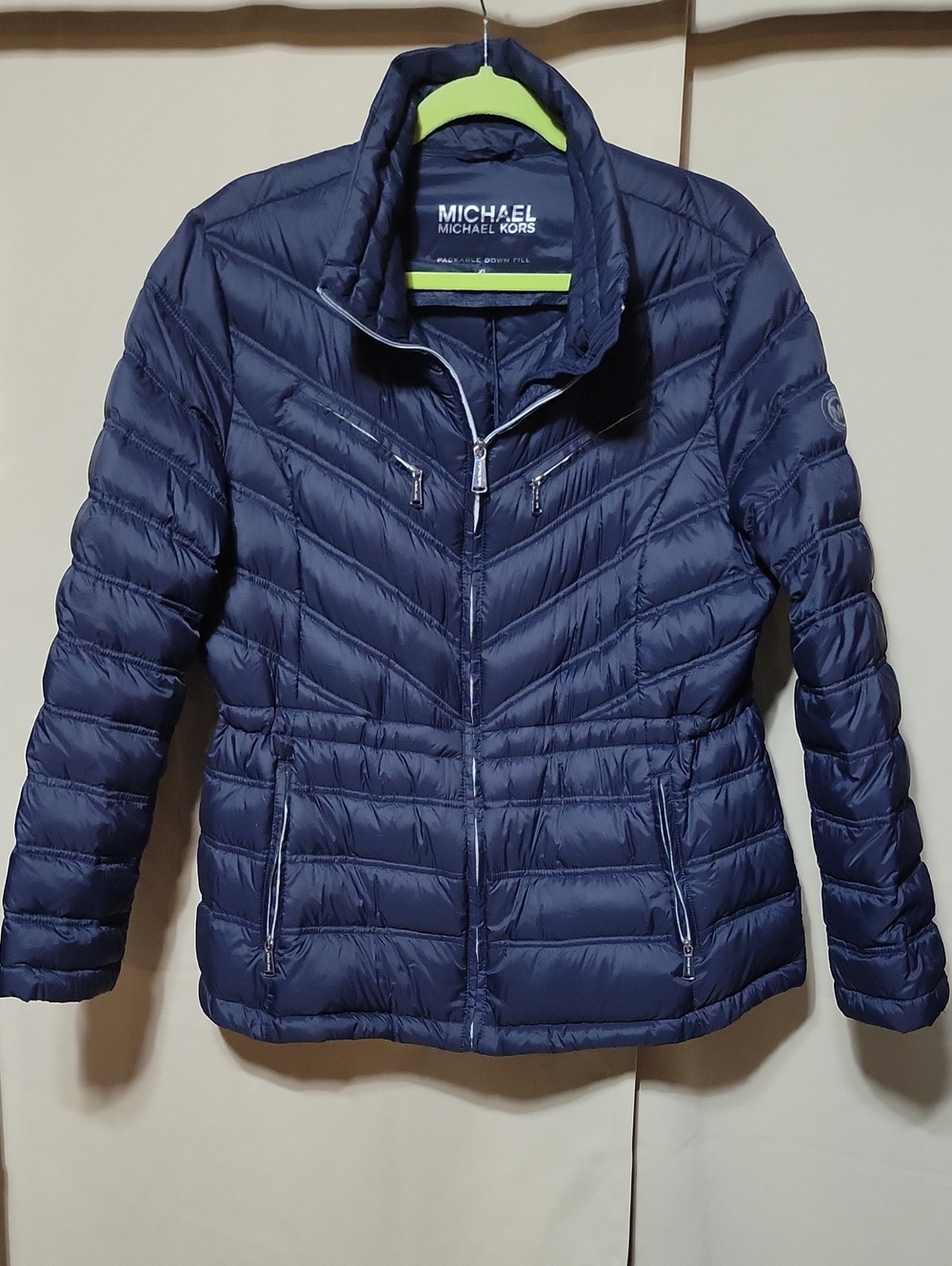 Michael Kors Women's Navy Packable Puffer Jacket